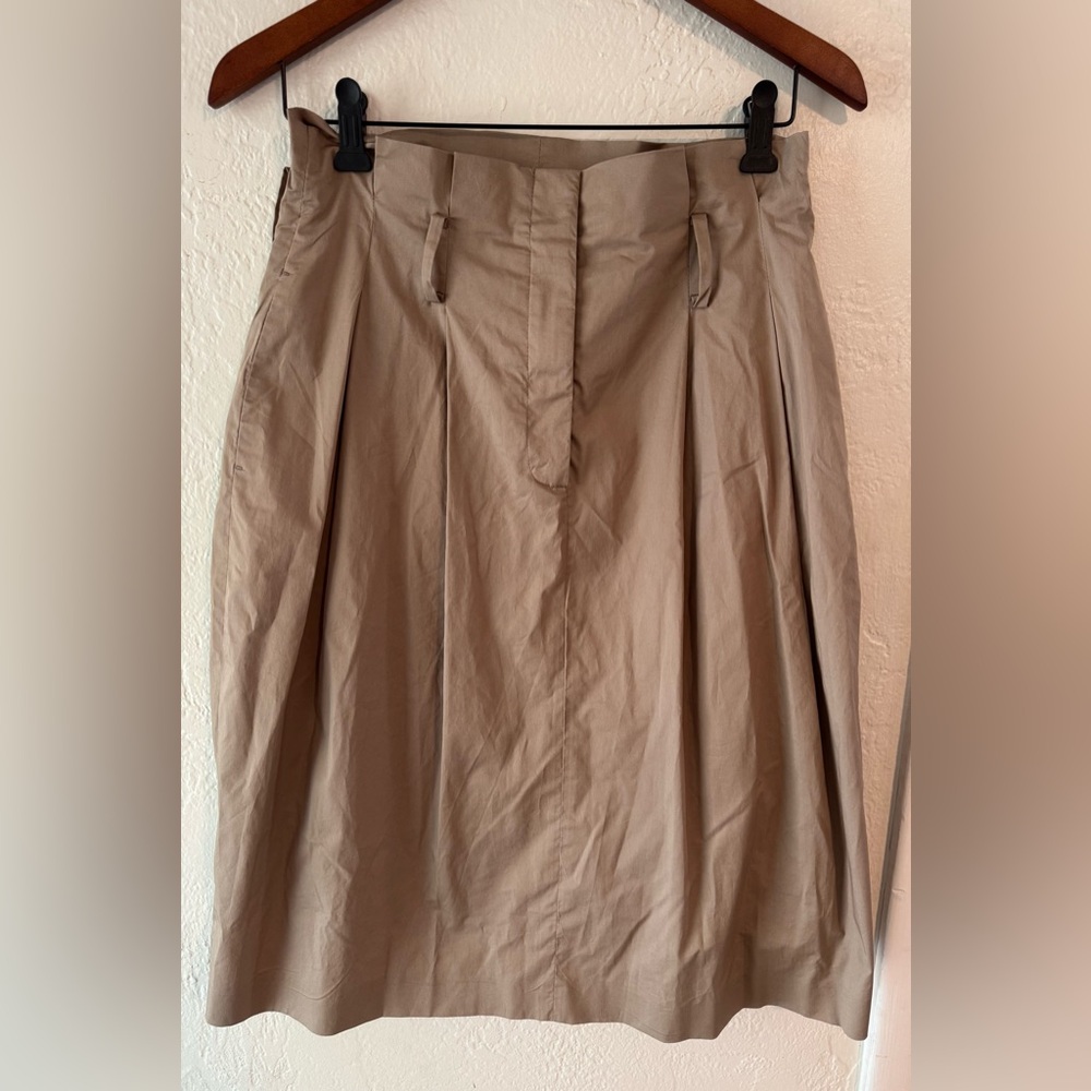 Peserico Taffeta Knee Length Pleated Skirt Classic Old Money‎ Preppy Minimalist